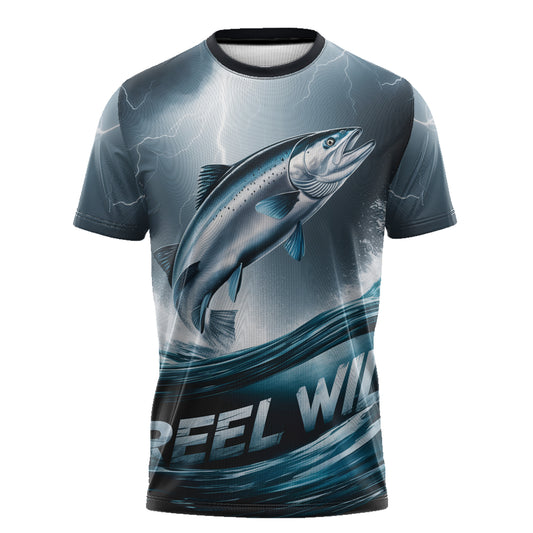 "Reel Wild" Salmon Fishing T-Shirt – Ocean Power Design