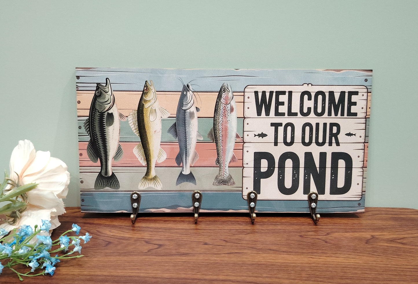 Vintage Freshwater Fish Key Holder