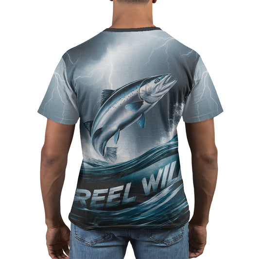 "Reel Wild" Salmon Fishing T-Shirt – Ocean Power Design