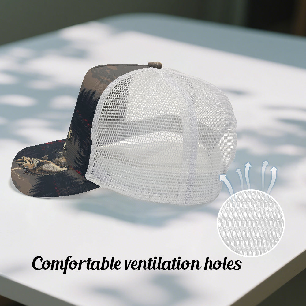 Reel Adventure Mesh-Back Fishing Cap – Lightning Lake Edition