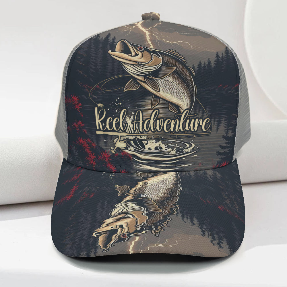 Reel Adventure Mesh-Back Fishing Cap – Lightning Lake Edition