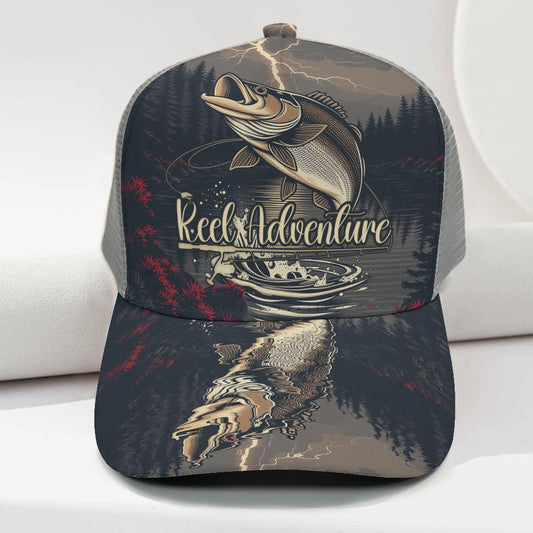 Reel Adventure Mesh-Back Fishing Cap – Lightning Lake Edition