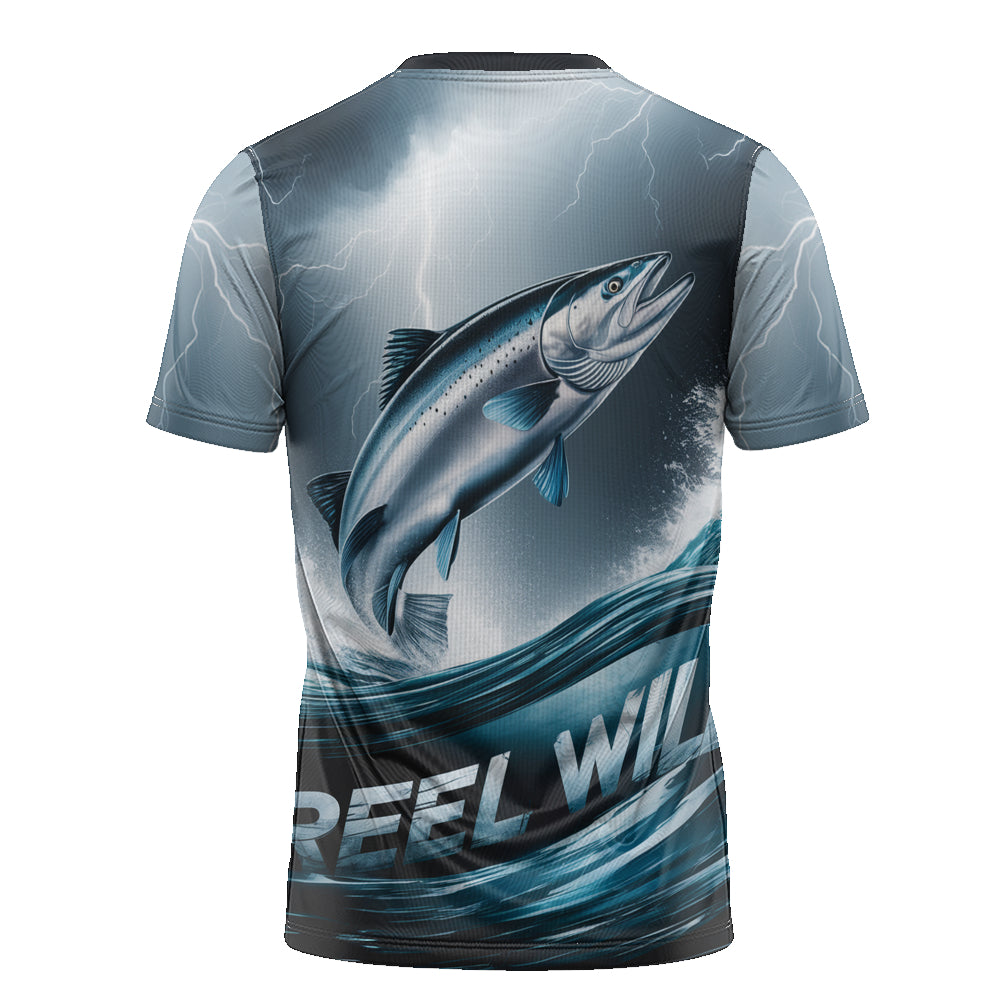 "Reel Wild" Salmon Fishing T-Shirt – Ocean Power Design