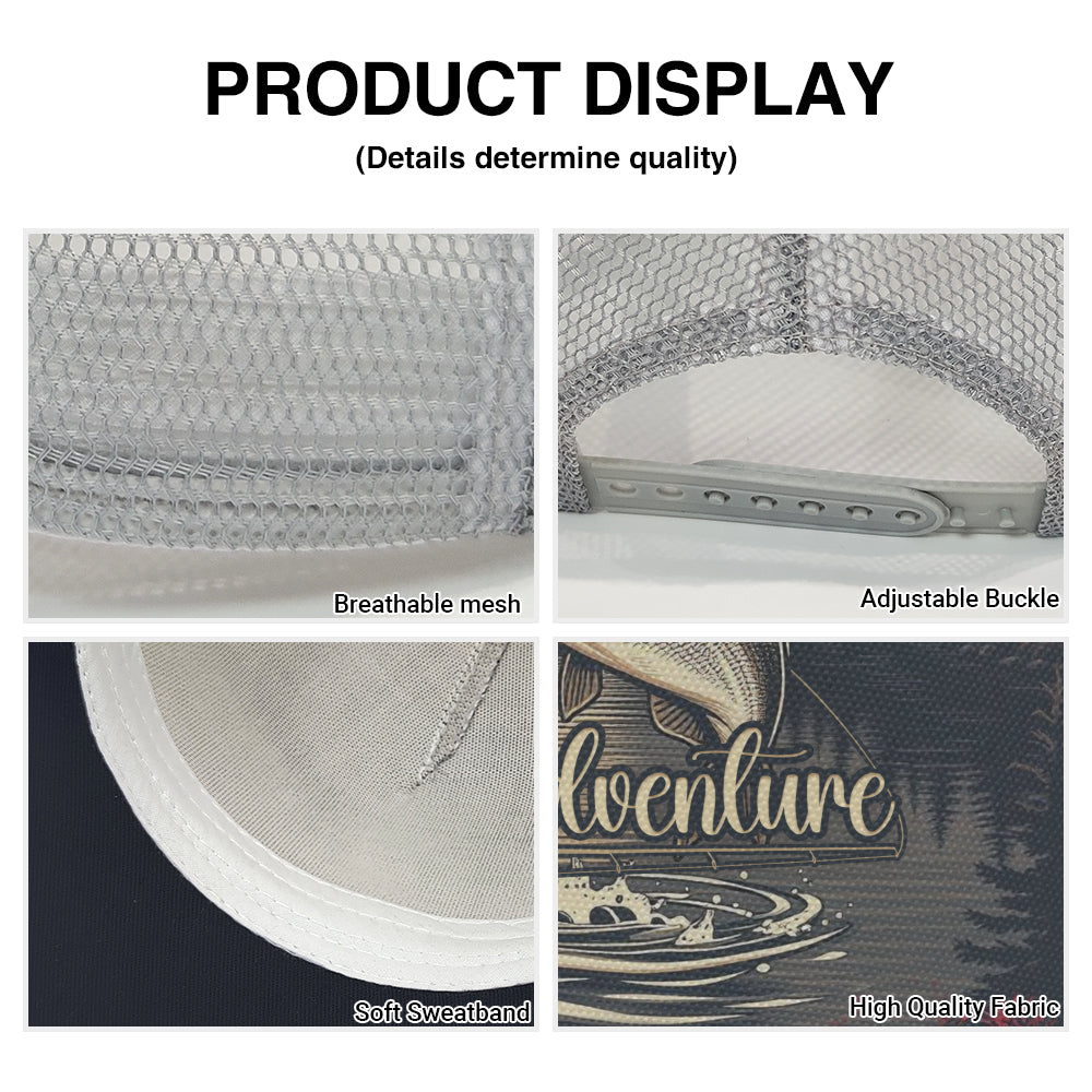 Reel Adventure Mesh-Back Fishing Cap – Lightning Lake Edition